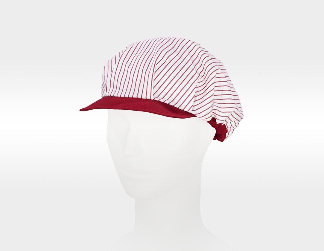Accessoires: Ballonmütze + weiß/bordeaux 1