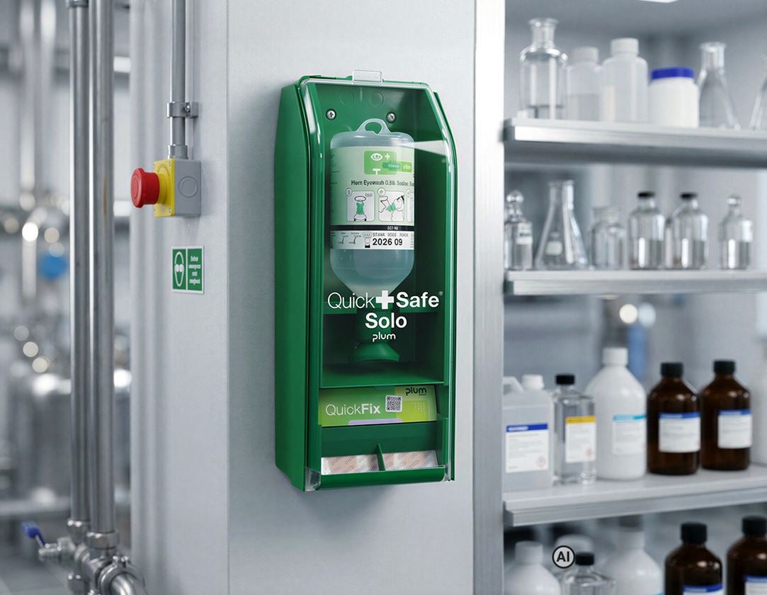 KI-generiert / modifiziert - Koffer | Schränke: QuickSafe Solo Erste-Hilfe Wandstation