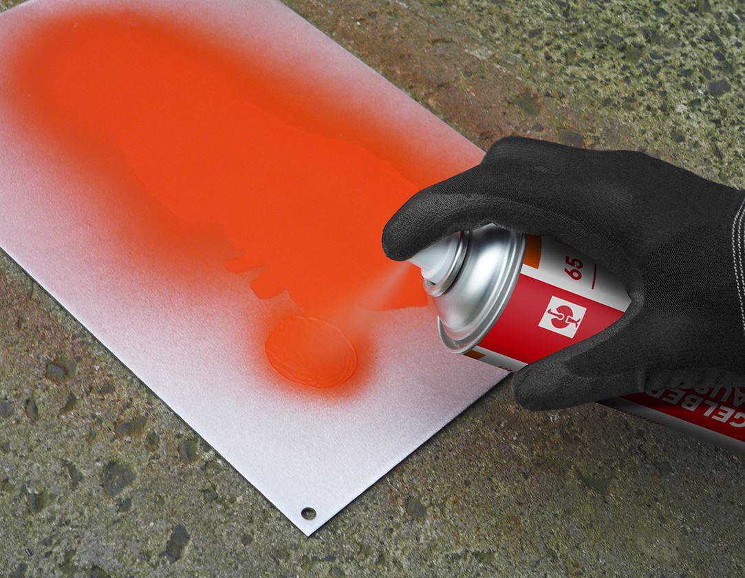 Sprays: e.s. Lackspray #65 + blutorange