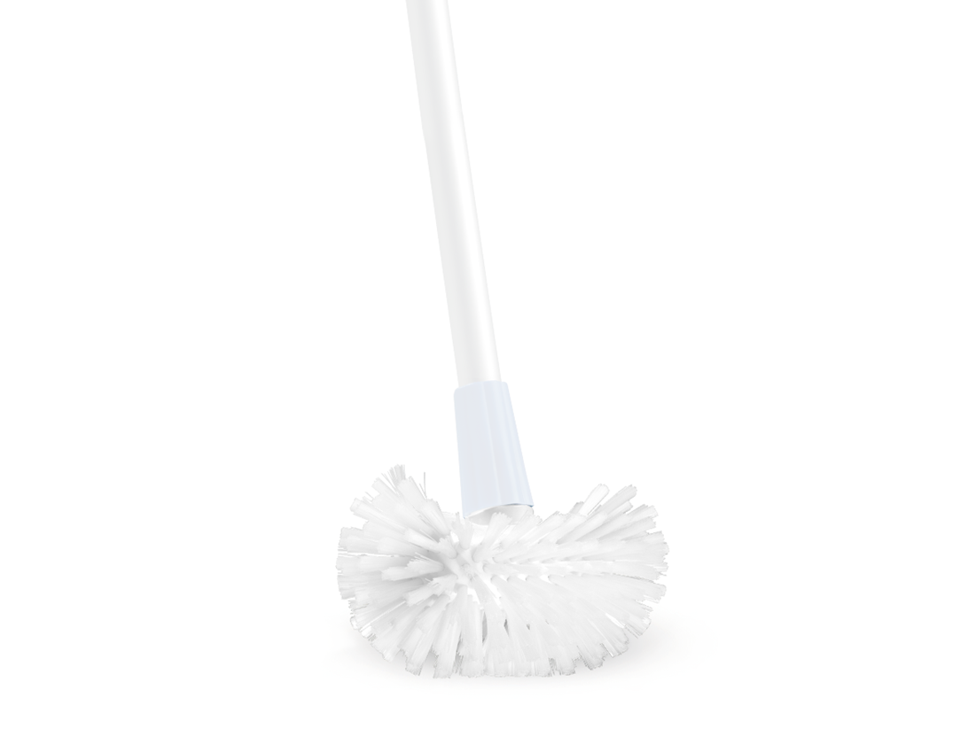 Besen | Bürsten | Schrubber: Milchtankbürste, weiß o. Stiel + weiß