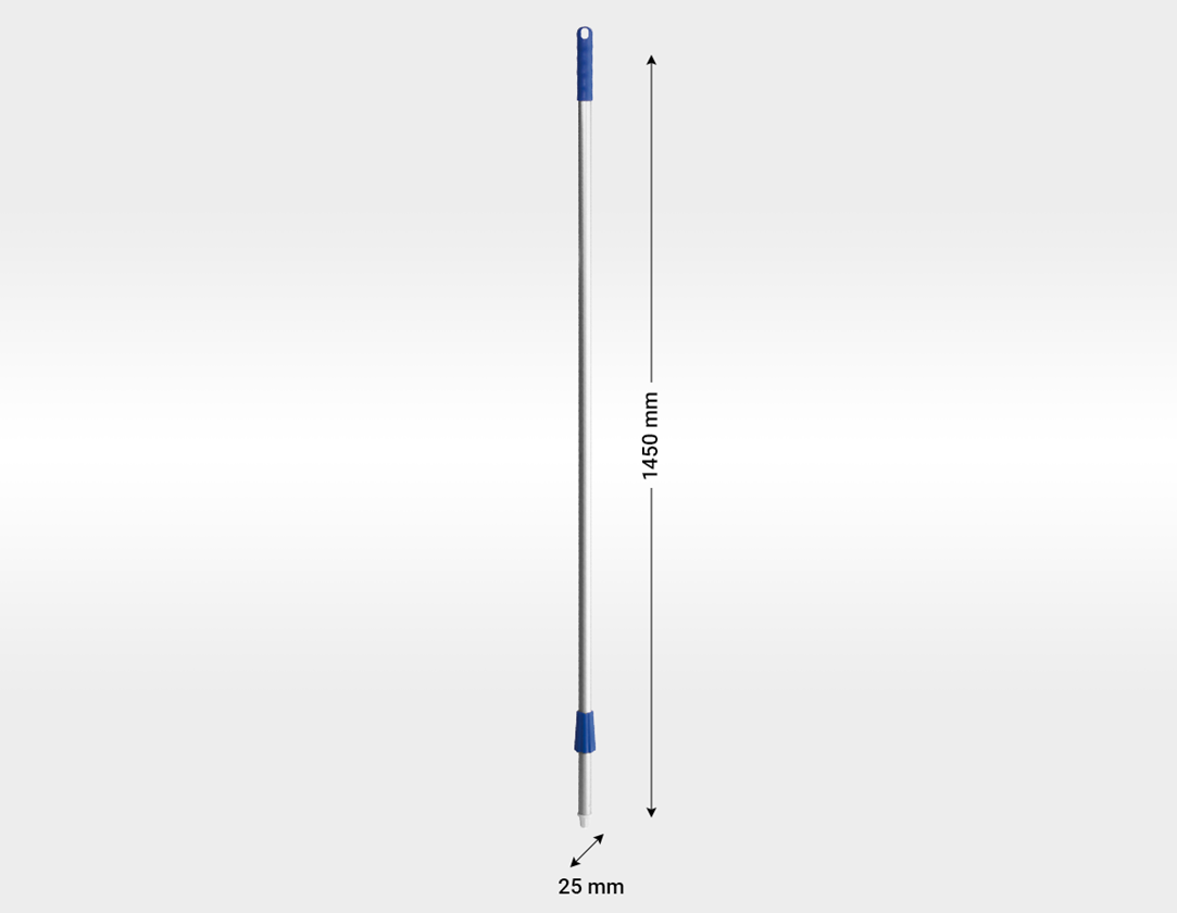 Besen | Bürsten | Schrubber: Aluminium-Stiel + blau