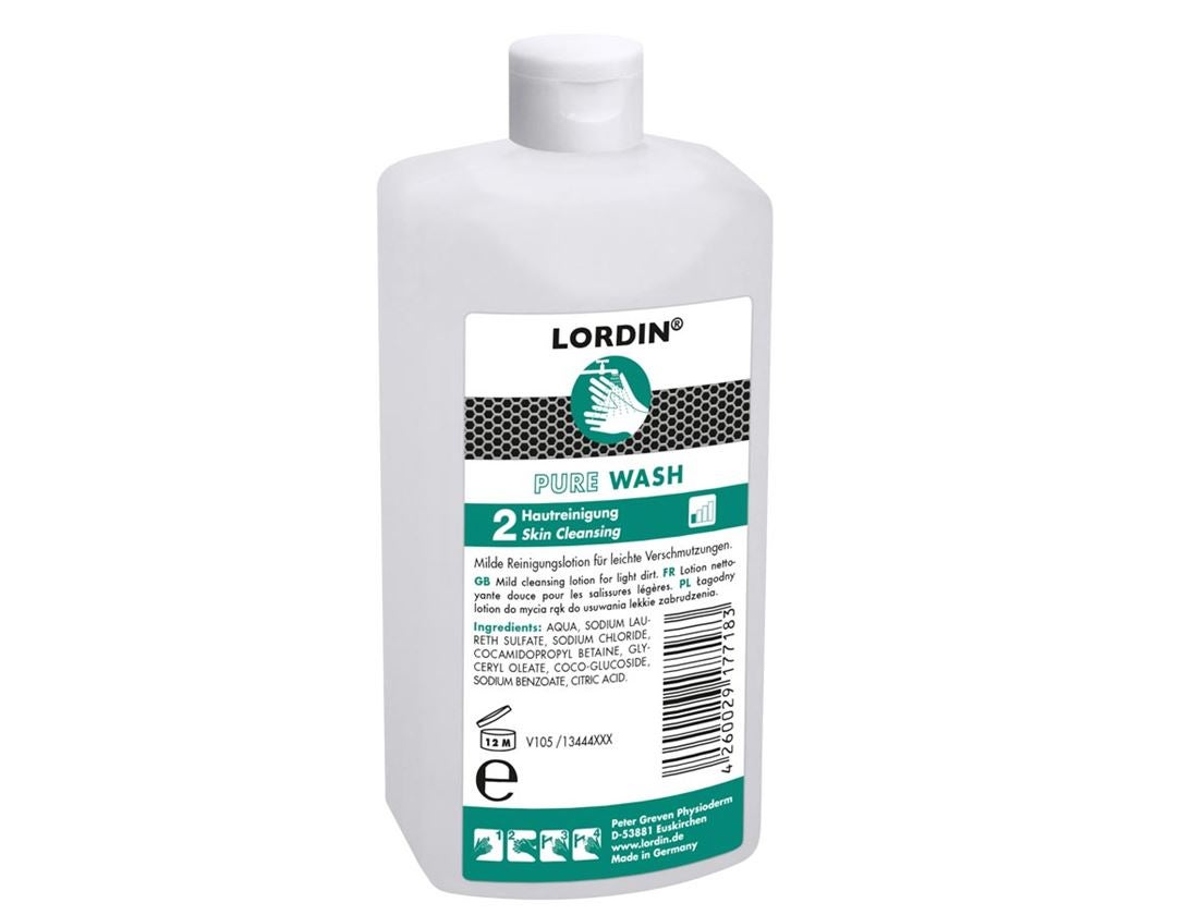 Handreinigung | Hautschutz: SET: 6x LORDIN® Pure Wash 500 ml + Seifenspender 1