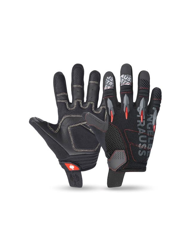 Accessoires: e.s. Kinder Mechaniker Handschuhe Viper + schwarz/rot