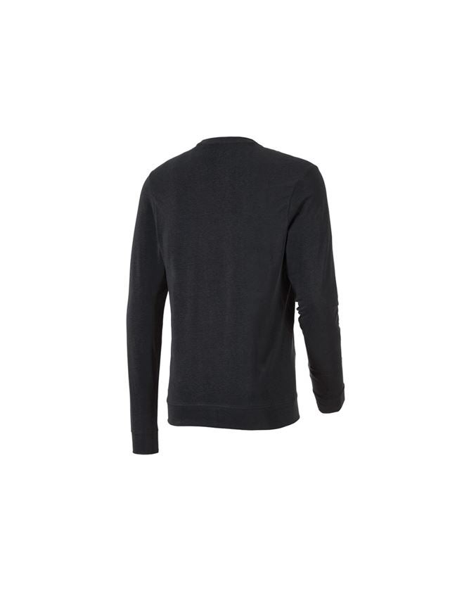 Shirts & Co.: e.s. Longsleeve cotton stretch + schwarz 4
