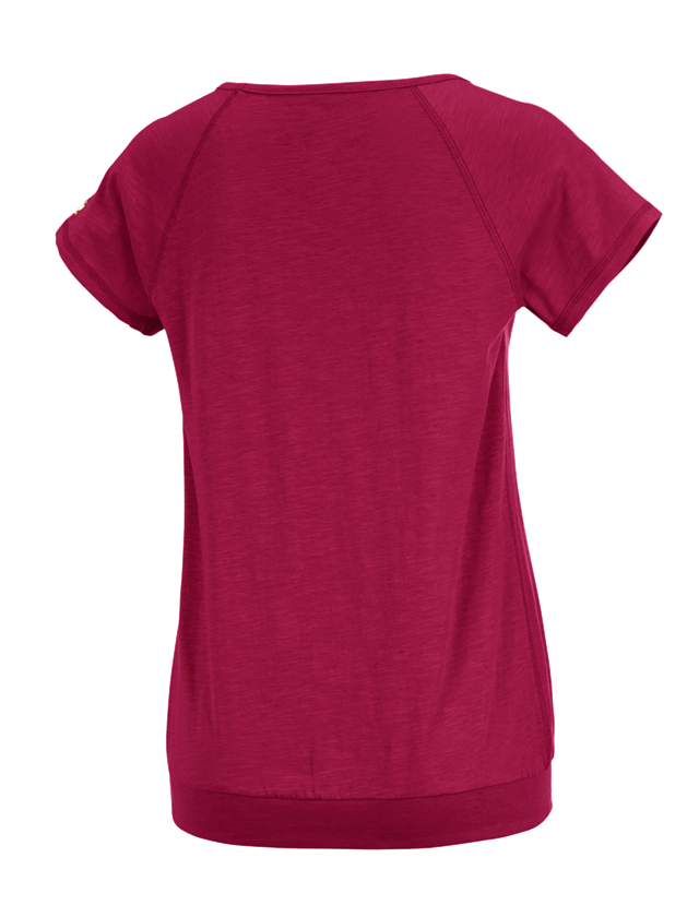 Shirts & Co.: e.s. T-Shirt cotton slub, Damen + beere 3