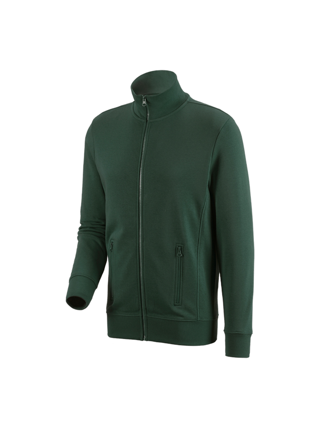 Shirts & Co.: e.s. Sweatjacke poly cotton + grün 1