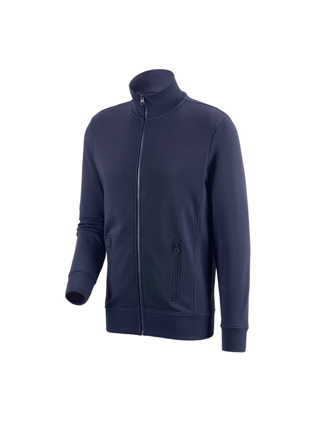 Shirts & Co.: e.s. Sweatjacke poly cotton + dunkelblau