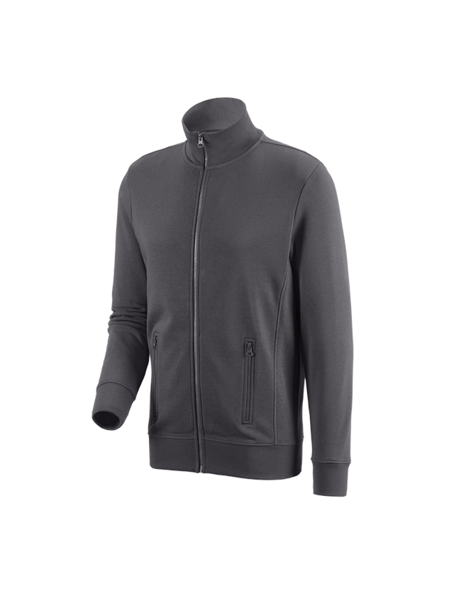 Shirts & Co.: e.s. Sweatjacke poly cotton + anthrazit