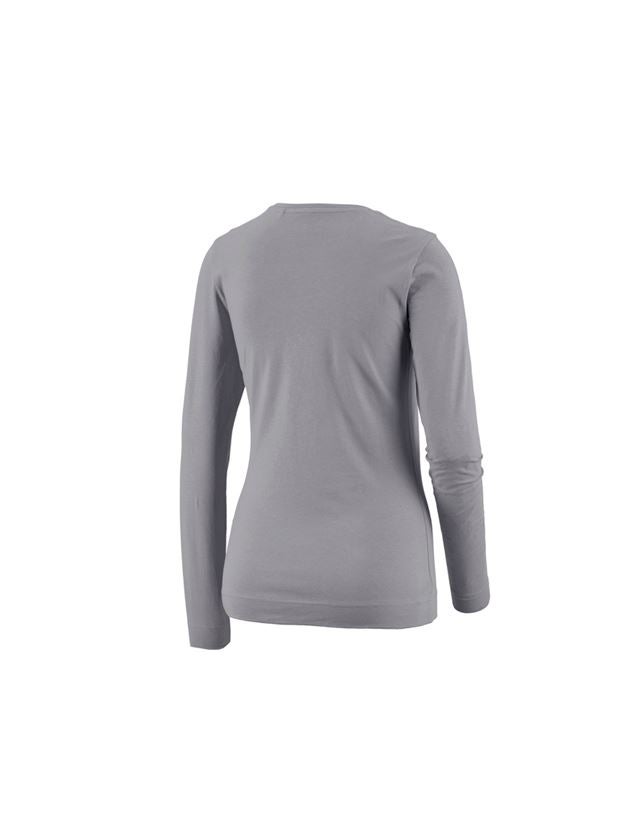 Shirts & Co.: e.s. Longsleeve cotton stretch, Damen + platin 3