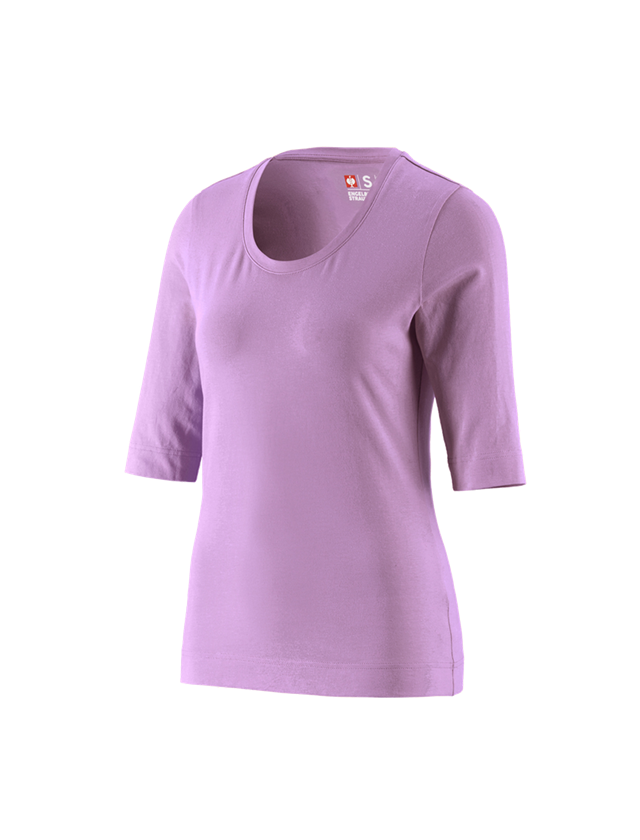 Shirts & Co.: e.s. Shirt 3/4-Arm cotton stretch, Damen + lavendel