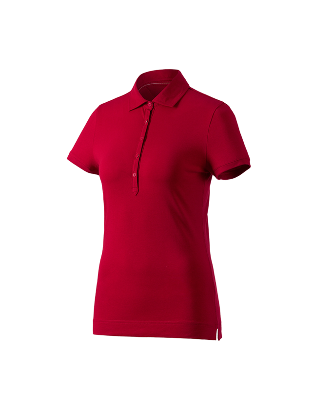 Shirts & Co.: e.s. Polo-Shirt cotton stretch, Damen + feuerrot 2