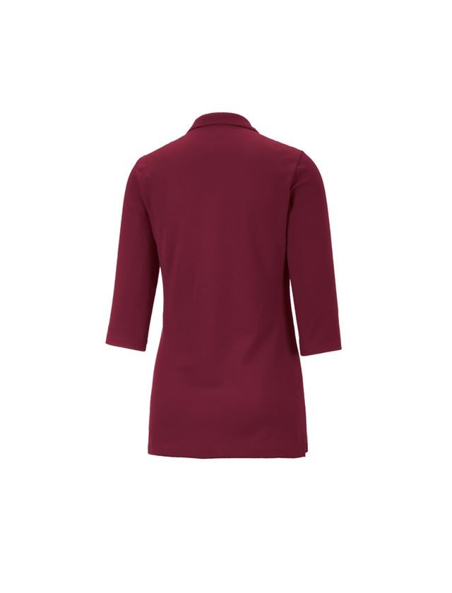 Shirts & Co.: e.s. Piqué-Polo 3/4 Arm cotton stretch, Damen + bordeaux 5