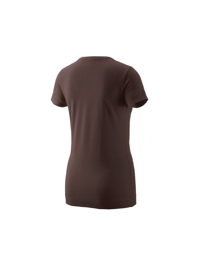 Shirts & Co.: e.s. T-Shirt 1908, Damen + kastanie/weiß 2