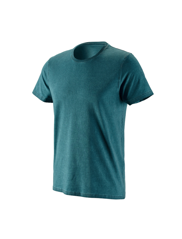 Shirts & Co.: e.s. T-Shirt vintage cotton stretch + dunkelcyan vintage 3