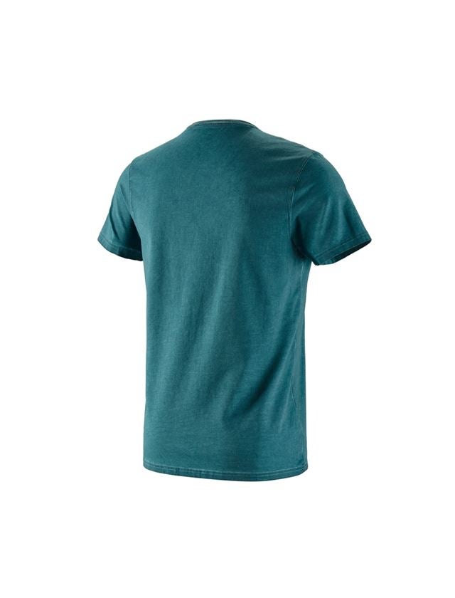 Shirts & Co.: e.s. T-Shirt vintage cotton stretch + dunkelcyan vintage 4