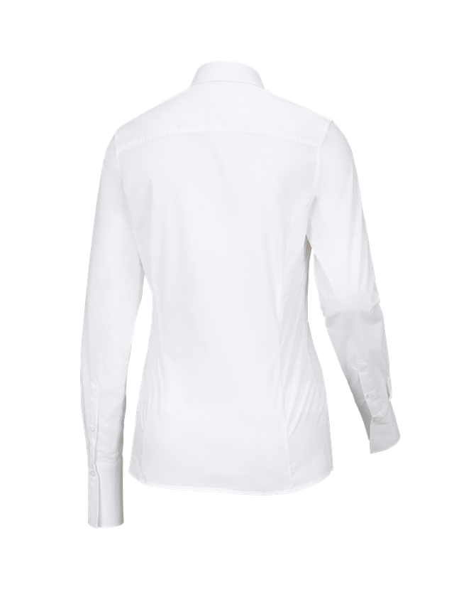 Shirts & Co.: Business Bluse e.s.comfort, langarm + weiß 3