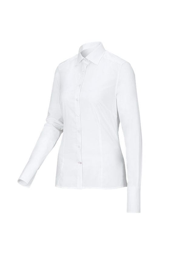 Shirts & Co.: Business Bluse e.s.comfort, langarm + weiß 2