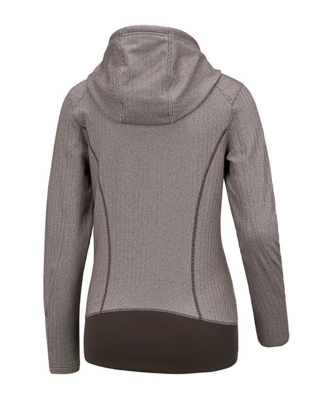 Jacken: e.s. Funktions Kapuzenjacke herringbone, Damen + kastanie 3