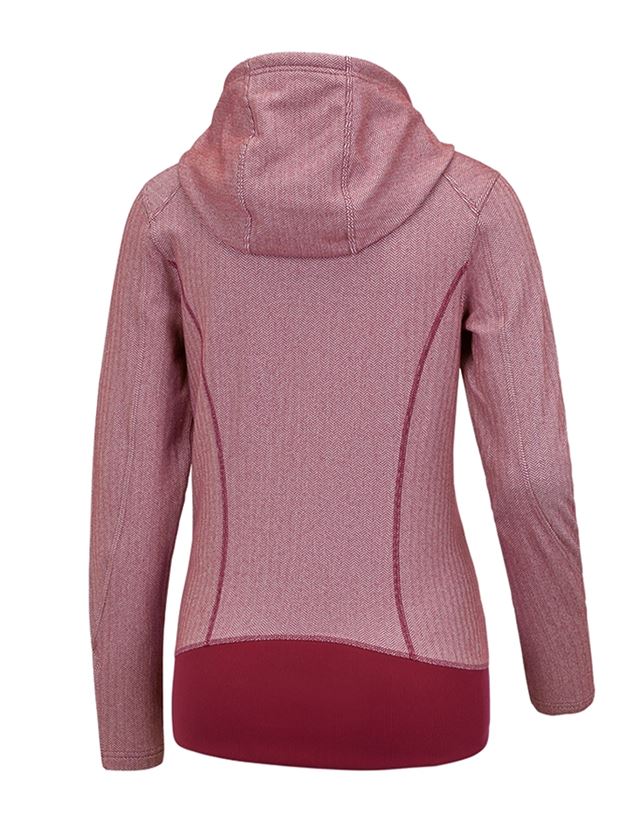 Jacken: e.s. Funktions Kapuzenjacke herringbone, Damen + rubin 7