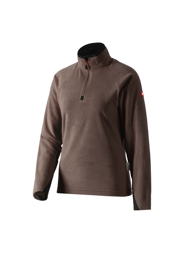 Shirts & Co.: Damen Microfleece Troyer dryplexx® micro + kastanie 3