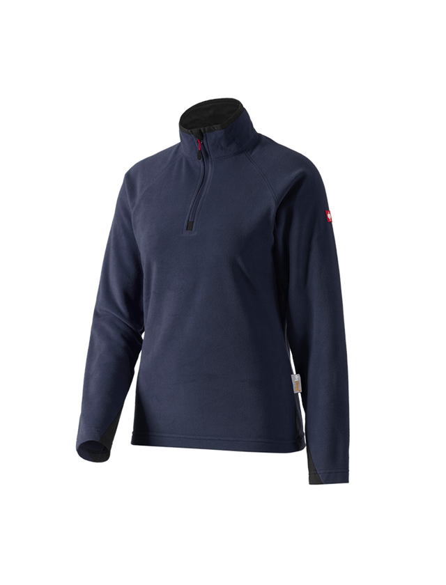Shirts & Co.: Damen Microfleece Troyer dryplexx® micro + dunkelblau 2