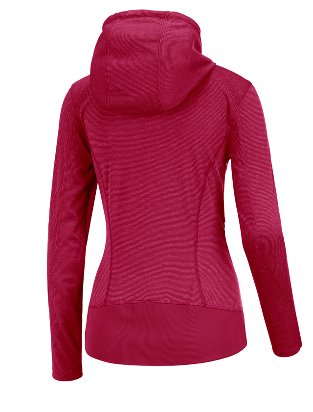 Jacken: e.s. Funktions Kapuzenjacke stripe, Damen + beere 3