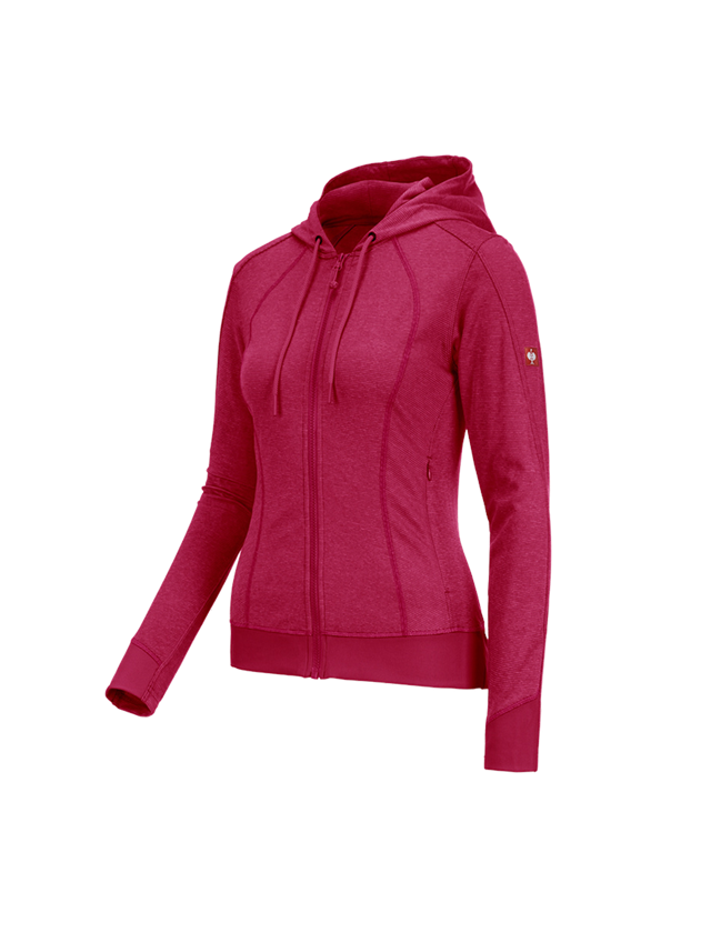 Jacken: e.s. Funktions Kapuzenjacke stripe, Damen + beere 2