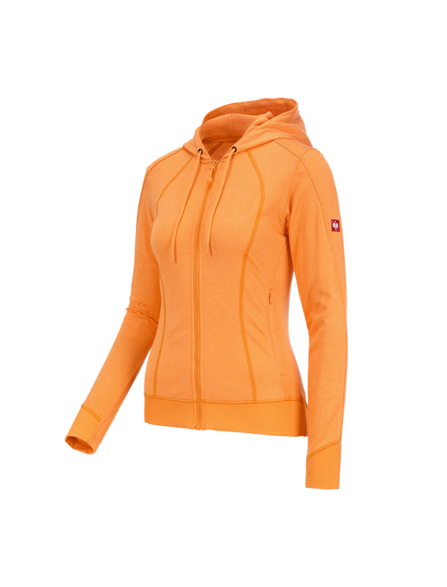 Jacken: e.s. Funktions Kapuzenjacke stripe, Damen + hellorange