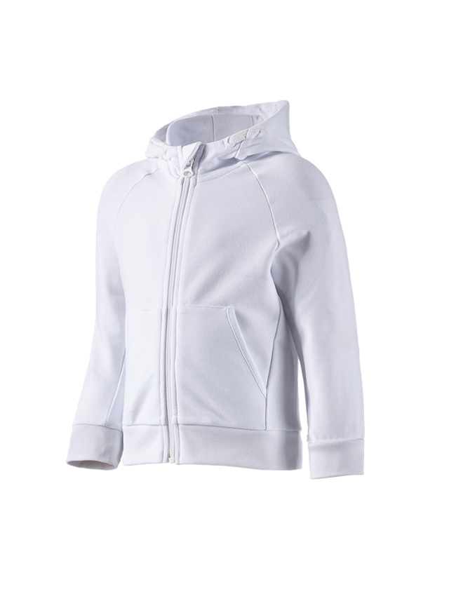 Shirts & Co.: e.s. Hoody-Sweatjacke cotton stretch, Kinder + weiß