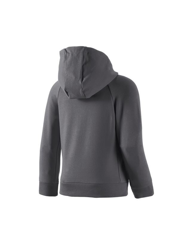 Themen: e.s. Hoody-Sweatjacke cotton stretch, Kinder + anthrazit 1