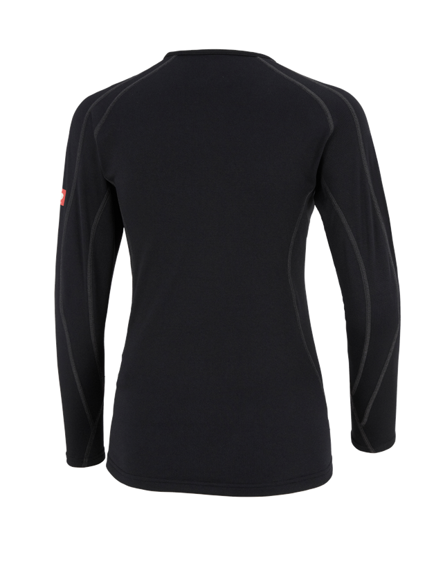 Funktionsunterwäsche: e.s. Funkt.-Longsleeve clima-pro - warm, Damen + schwarz 1