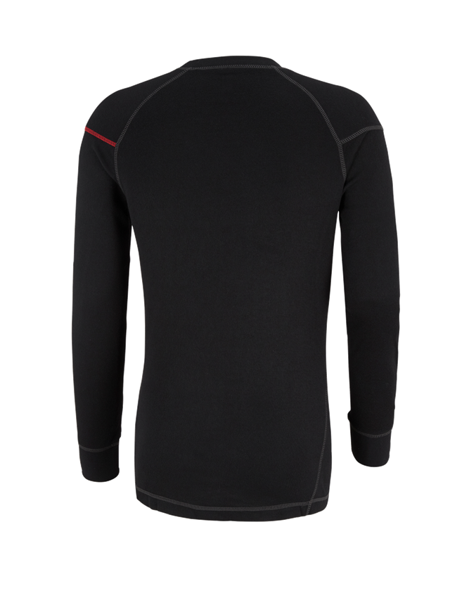 Unterwäsche | Thermokleidung: e.s. Funktions-Longsleeve basis-warm + schwarz 2