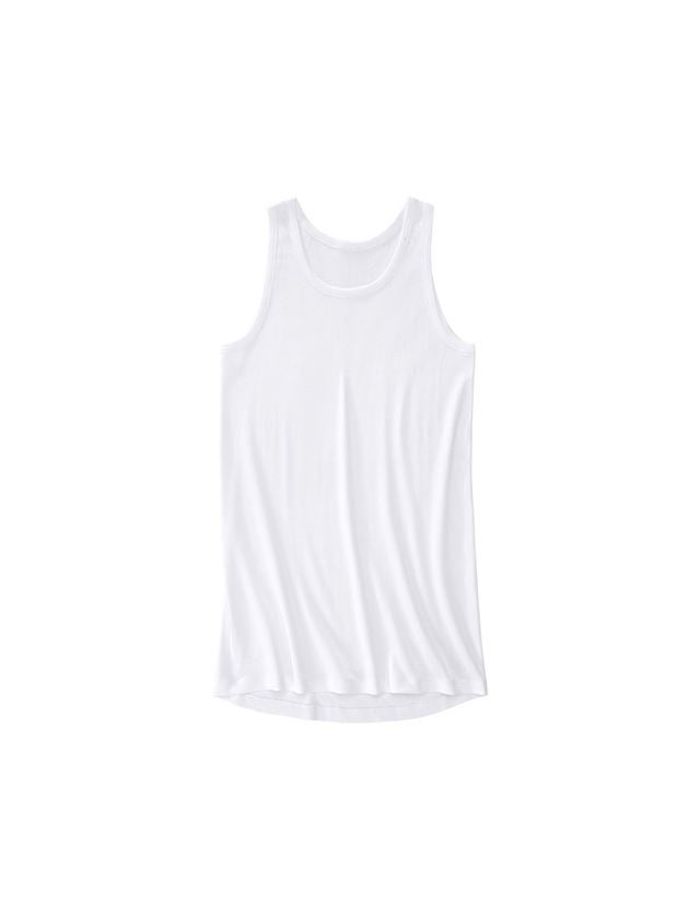 Unterwäsche | Thermokleidung: e.s. Unterhemd Grobripp classic extra long + weiß