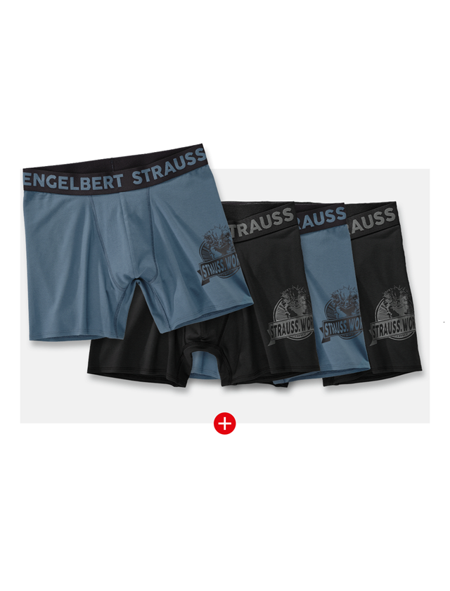 Unterwäsche | Thermokleidung: SET: 4x Longleg Pants e.s.iconic + oxidblau+schwarz