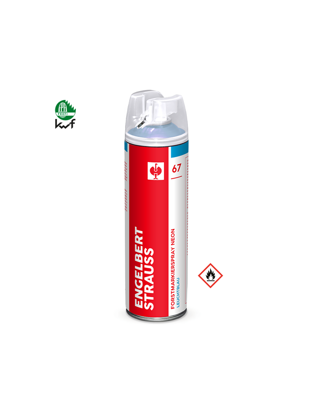 Sprays: e.s. Forstmarkierspray Neon #67 + leuchtblau