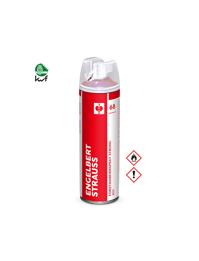 Sprays: e.s. Forstmarkierspray Strong #68 + rot