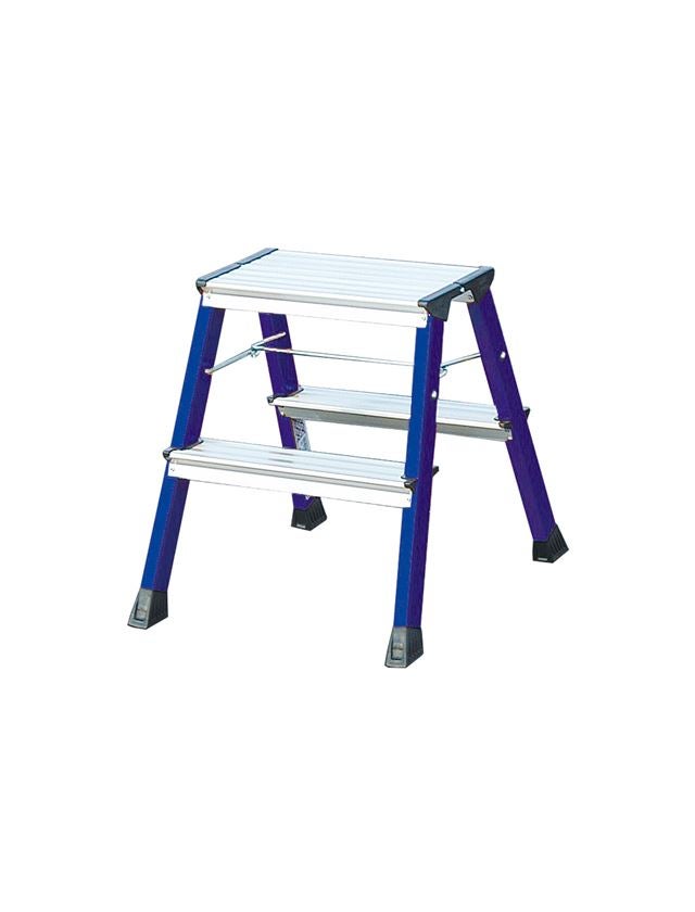 Leitern: KRAUSE Rolly Doppel-Klapptritt (Aluminium) + blau