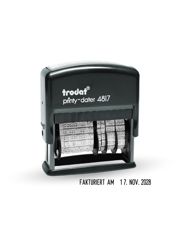 Stempel: trodat Datumsstempel Printy 4817 mit Wortband