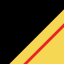 Farbicon, schwarz/warngelb/rot