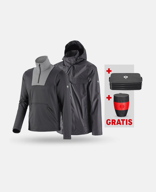 SET: Regenjacke + Funkt.Troyer e.s.concrete