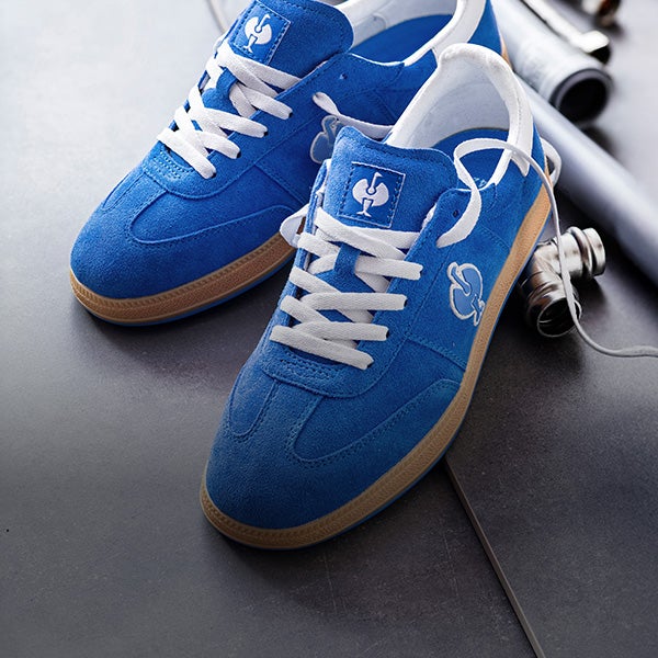 O1 Berufsschuhe e.s. Brockton low, enzianblau/weiß