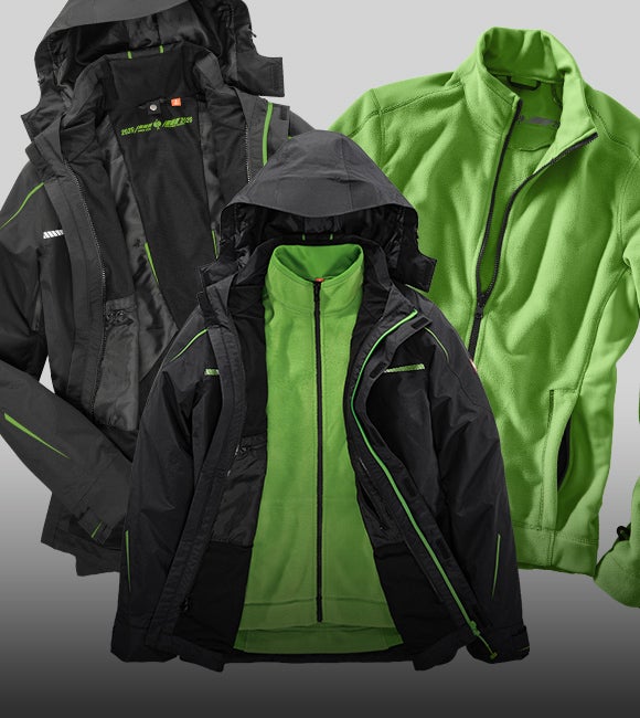3 in 1 Funktionsjacke e.s.motion 2020 in drei Tragevarianten.