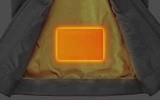 Schéma de la surface chauffante de la e.s. Heizweste climafoam.
