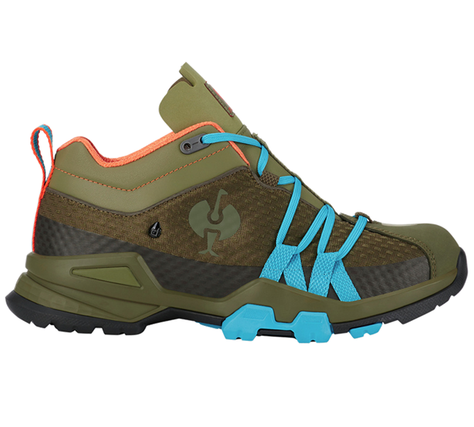 Vue principale, O2, O2 Chaussures professionnes e.s. Kobuk low, vert boue/bleu nice