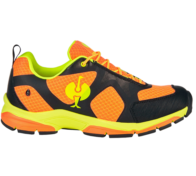 Vue principale, O2, O2 Chaussures de travail e.s. Thebe II, orange fluo/jaune fluo/noir