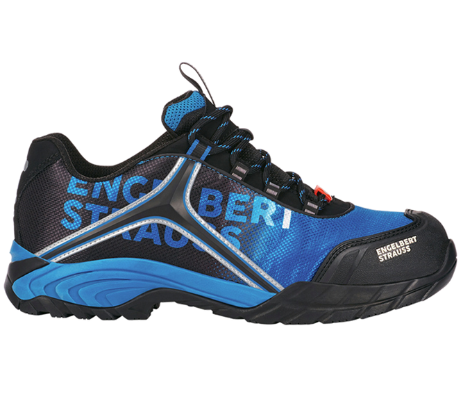 Hoofdaanzicht, Werkschoenen, e.s. S1 Halfhoge Veiligheidsschoenen Merak, grafiet/gentiaanblauw