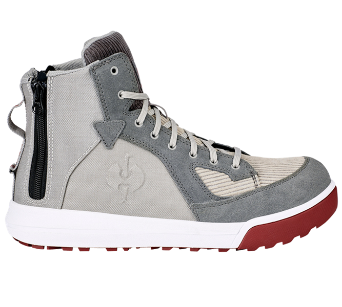 Hoofdaanzicht, Werkschoenen, S1 Veiligheidsschoenen e.s. Janus II mid, duifgrijs/cement/fluweelrood