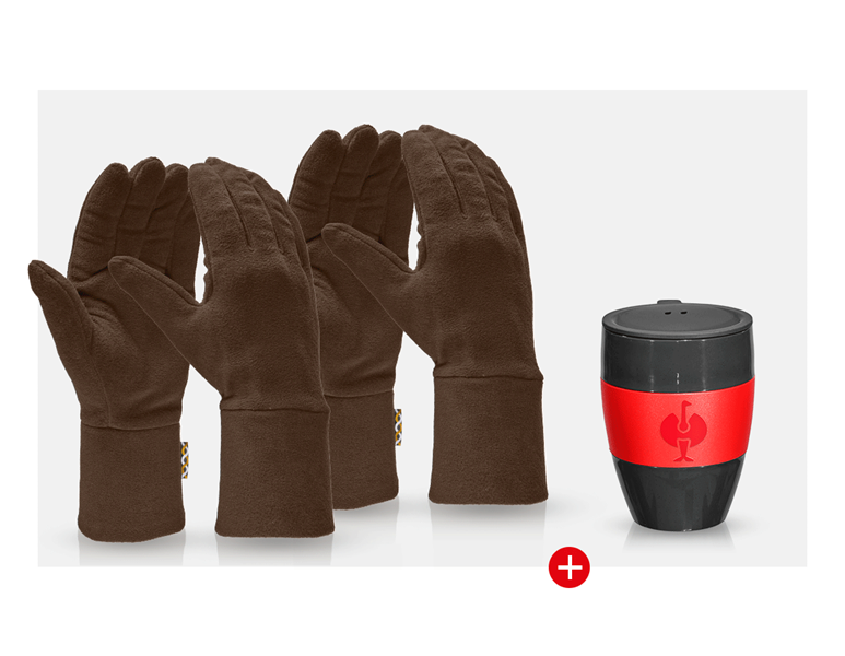 Hauptansicht, Zubehör, Handschuh Geschenk-Set II, kastanie