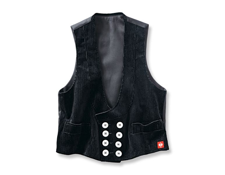 Vue principale, Gilets, Gilet corporatif en velours côtelé, noir