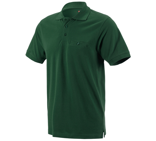 Hoofdaanzicht, Kleding, e.s. Polo-Shirt cotton Pocket, groen